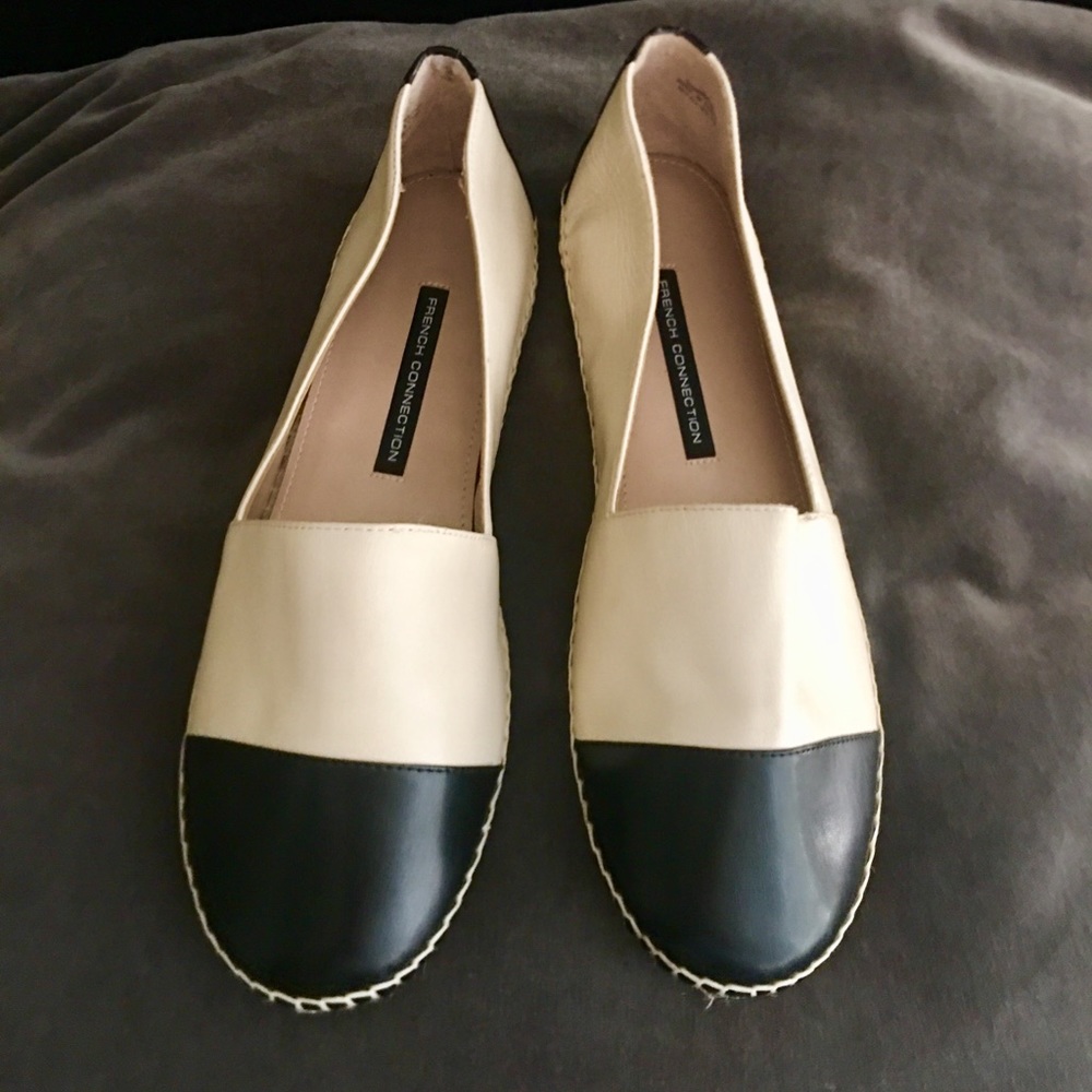 🆕 NWOT French Connection Leather Espadrille Flats